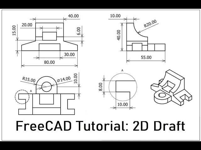 FreeCAD Tutorial | Basics of TechDraw Workbench for Creation of 2D Draft of Details