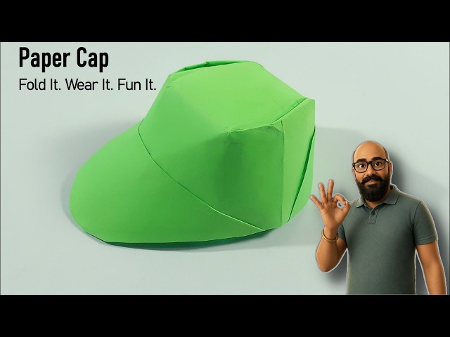 paper cap | paper cap making | origami cap