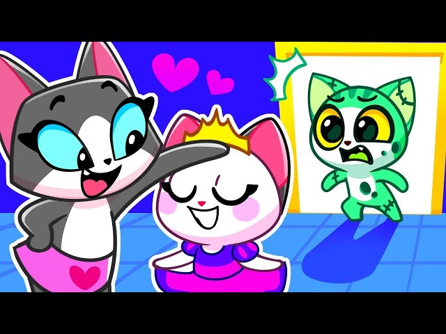 Princess VS Zombie Color Challenge | Fun Stories for Toddlers With Leo and Lucy | Purr-Purr Stories