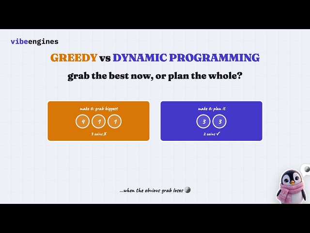 Greedy vs Dynamic Programming: Grab the Best Now, or Plan the Whole?