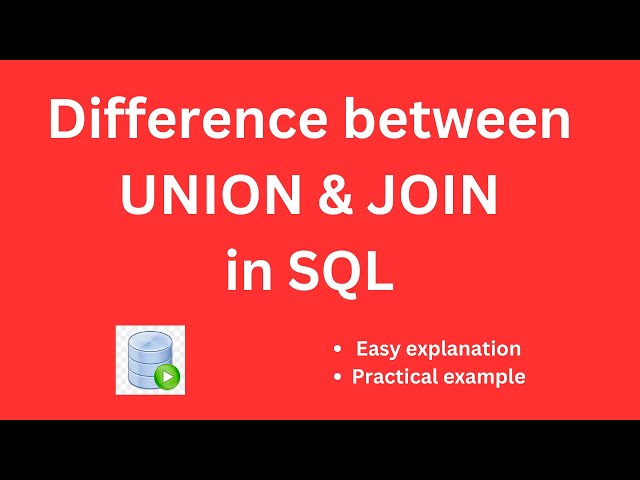 Difference between UNION and JOIN in SQL | Oracle SQL Tutorial for beginners | Techie Creators