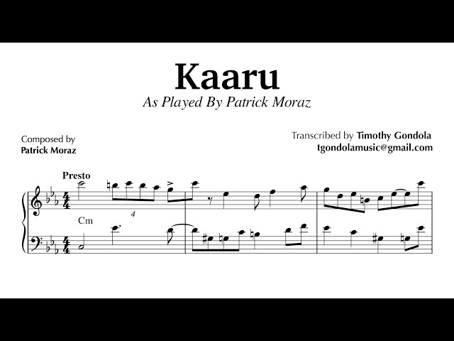 Patrick Moraz plays Kaaru