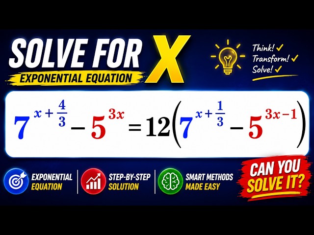 Solve Exponential Equations Fast | Advanced Indices Math Problem Explained