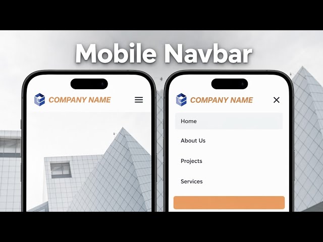 Smooth & Interactive Dropdown Mobile Navbar (Next.js & Tailwind CSS)