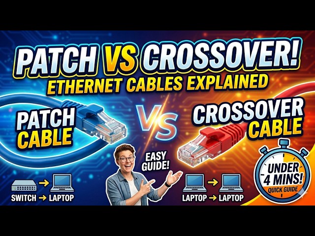 Patch vs Crossover Ethernet Cable Explained for Beginners under 4 Minutes