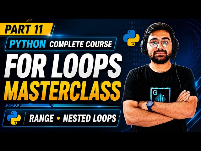 Python For Loop Tutorial for Beginners 2026 | Range Function & Nested Loops | Python Full Course