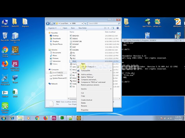 File Handling Assembly Language Programming 8086