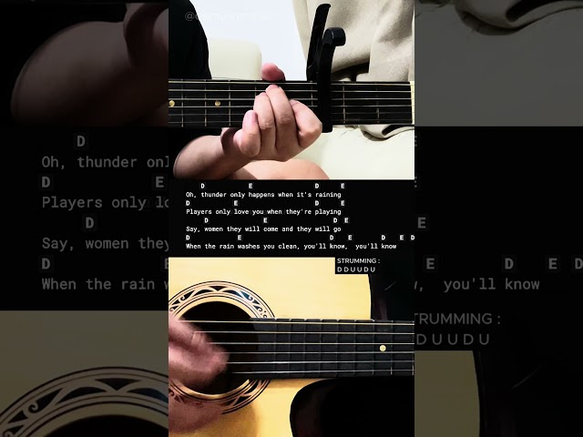 Dreams - Fleetwood Mac | Easy Guitar Tutorial For Beginners #guitarlesson #shorts