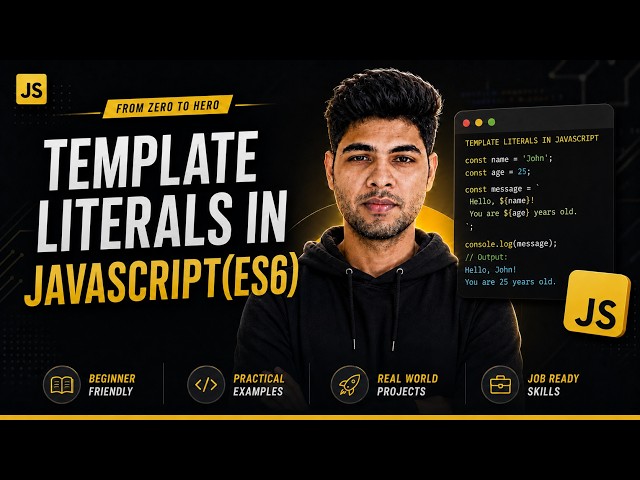 Template Literals in JavaScript | JavaScript Tutorial #28