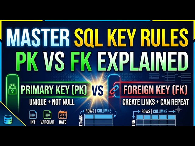🚀 Master Database Tables & SQL Keys in One Video! | SQL Lecture 2