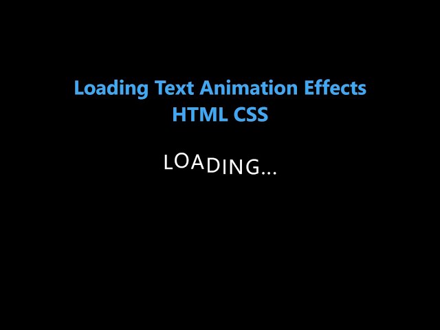 Animated Loading Text with Pure HTML & CSS | Step-by-Step Tutorial
