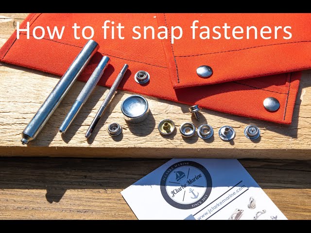 How to fit snap fasteners durable dot by J Clarke Marine Ltd