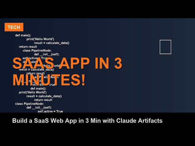 Build a SaaS Web App in 3 Min with Claude Artifacts