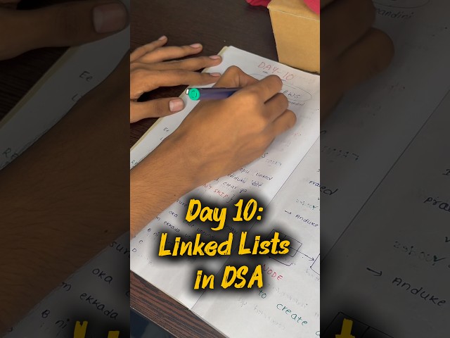 Day 10: Linked Lists in DSA #python #coding #programming