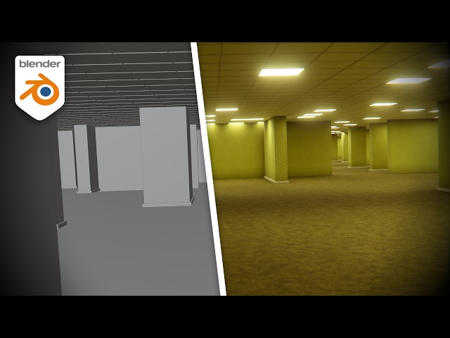 How To Make The Backrooms In Blender