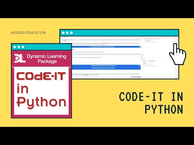Code-IT in Python: Complete package for teaching GCSE practical programming skills