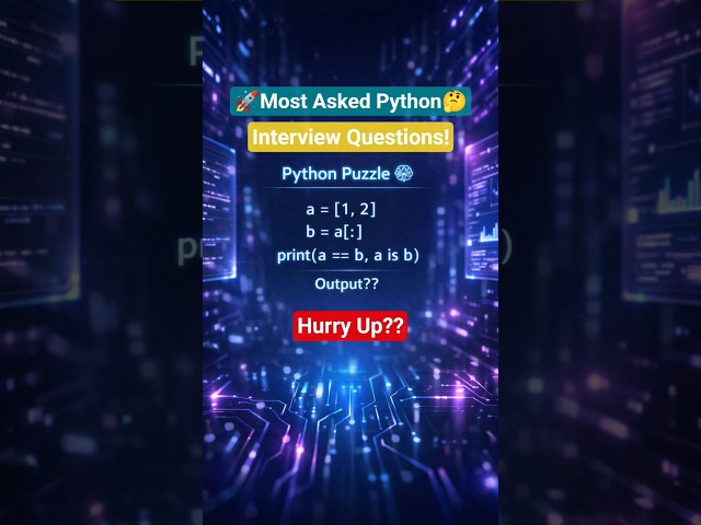 This Python quiz Most People Get Wrong😳🤯#pythoninterview #learnpython #shorts
