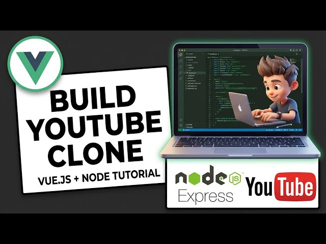 Build a Vue.js Full Stack Youtube Clone + JWT Auth in Node.js Express Using MongoDB in Browser