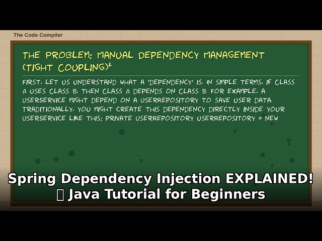 Spring Dependency Injection EXPLAINED! 🤯 Java Tutorial for Beginners & Developers | Learn DI