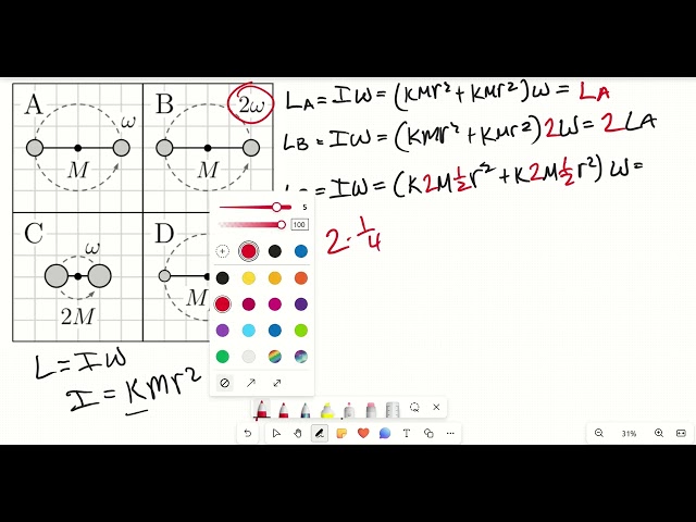 Comparing angular momentum