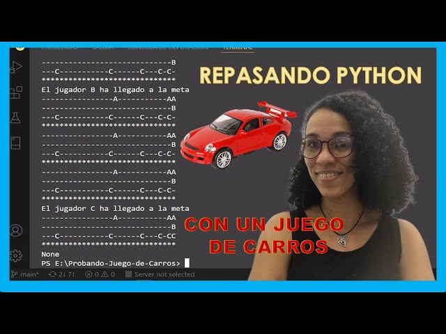 Simple CAR GAME without using libraries programmed with PYTHON | Multilists and POSITIONS