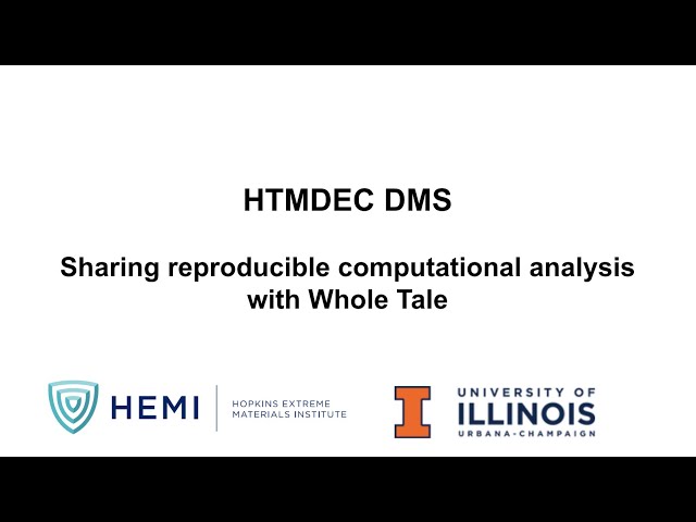 HTMDEC DMS Whole Tale