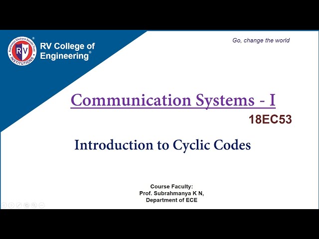 [Communication System - 1] Introduction to Cyclic Codes