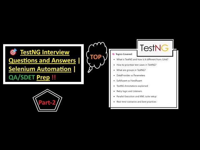 Most Frequent asked TestNG Interview Questions and Answers | Selenium Automation | QA/SDET Prep