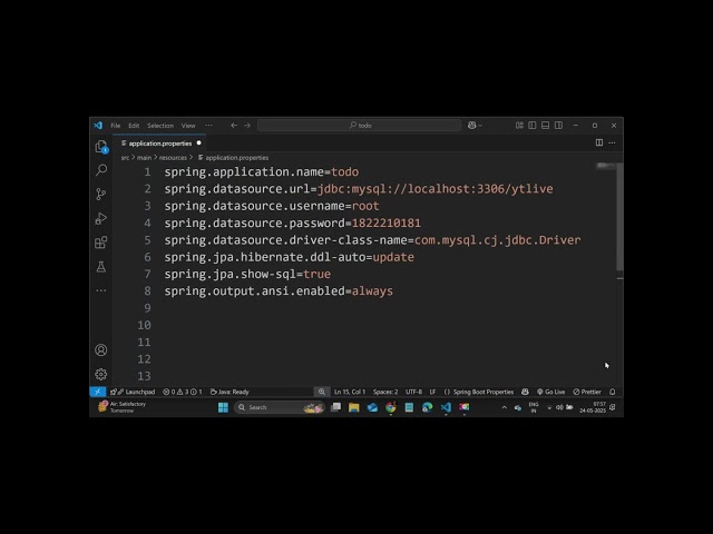 spring boot connection for mysql databases with code || application.properties for spring boot