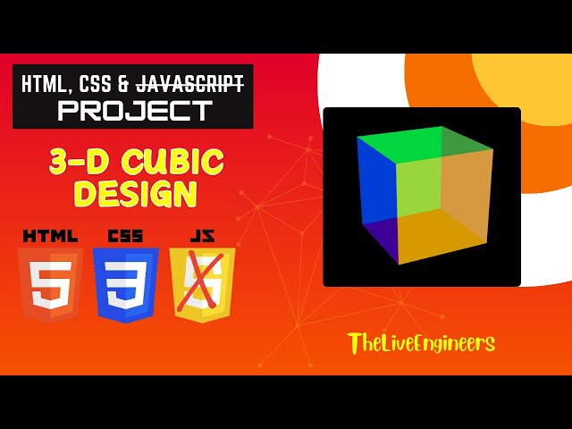 🌀 Rotating 3D Cube Animation Using Only CSS | CSS 3D Transform Tutorial | @1LiveEngineer