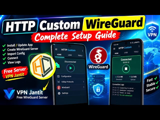 HTTP Custom + WireGuard Setup Tutorial | Complete VPN Configuration Guide