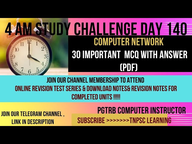 30 important Computer Network MCQ [Day 140 _4 am]