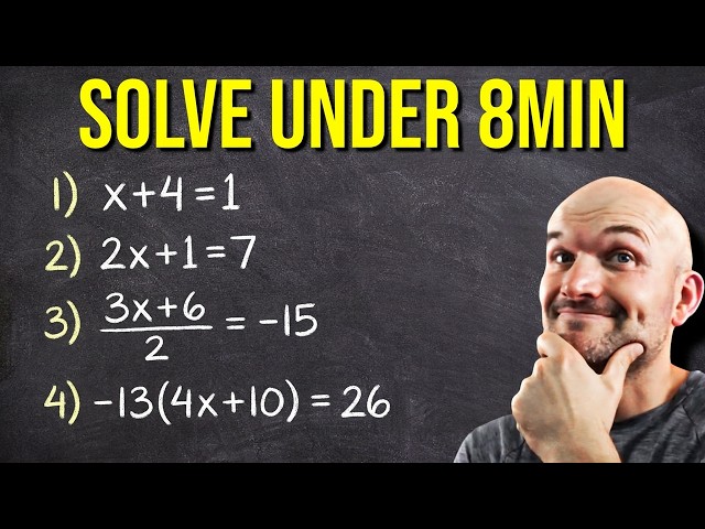 Master Solving Linear Equations in Under 8min