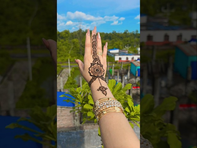 mehndi design very simple back side