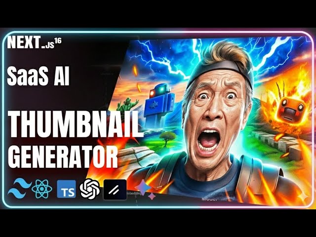 Let's Build A FullStack AI SaaS Thumbnail Generator with Next.JS 16, React, Shadcn, TailWind,Stripe
