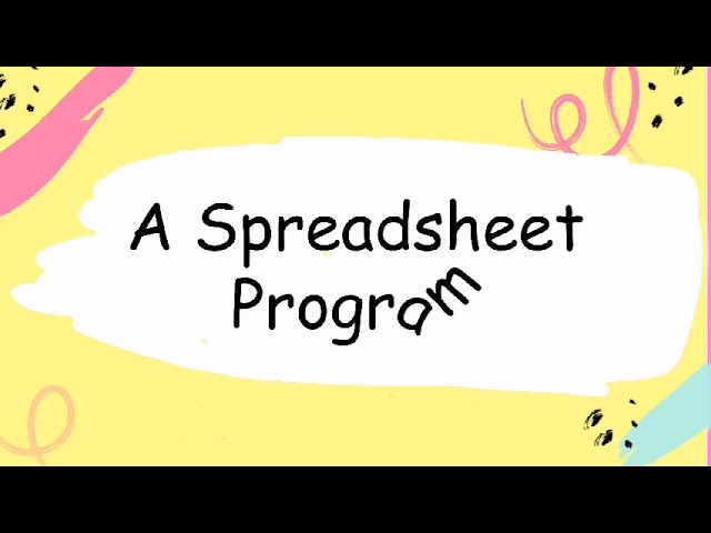 Grade 2 A Spreadsheet Program | MS Excel 2016