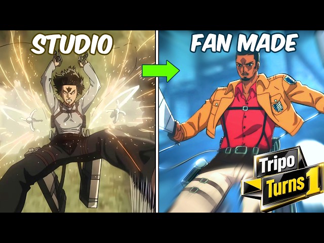 i Spent 3 Days Animating Myself in Attack on Titan ! (using Tripo 3D Modeling tool)