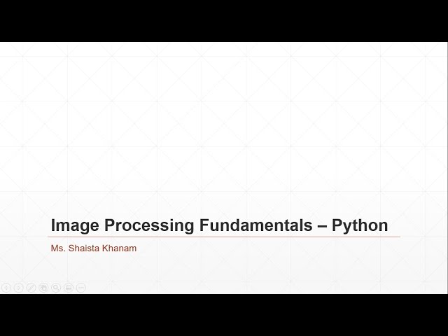 Image processing fundamentals using Python