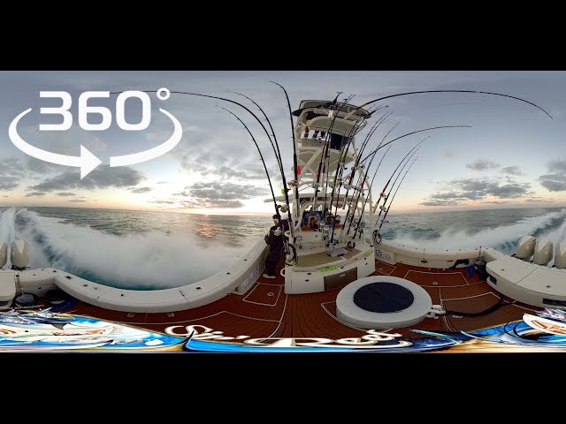 Ride the 53 Foot Center Console Sir'Reel in 8k 360 Virtual Reality