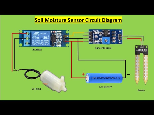 Soil moisture sensor circuit diagram without Arduino