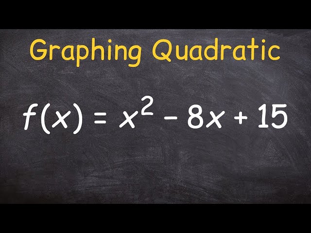 Learn how to graph a quadratic