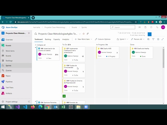 Vinculación de Azure DevOps y Visual Studio Community (SCRUM)
