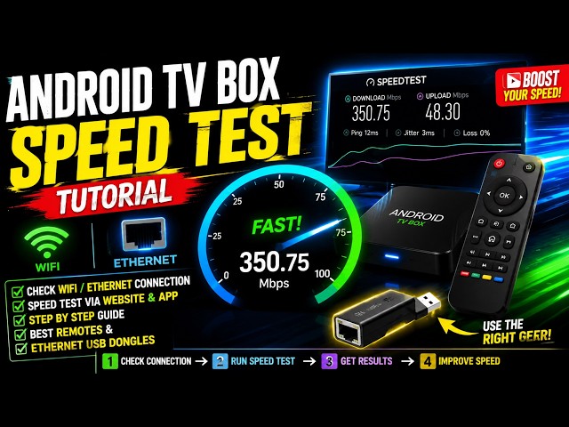 Android TV Box Internet Speed Test 🔥 WiFi vs Ethernet + Best Setup Tips!
