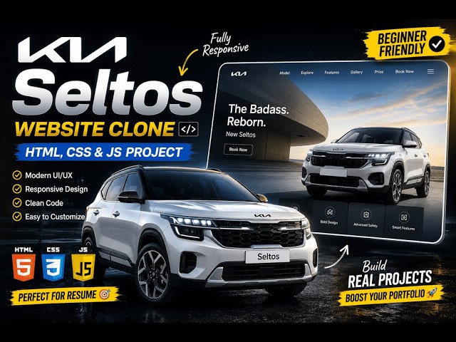 project using html,css,js | Kia saltos website clone  part-6