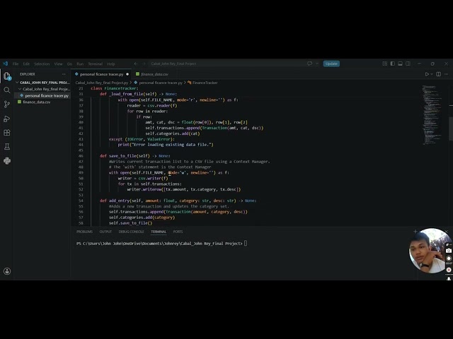 Intermediate Programming Final Project: Personal Finances Tracker (CLI)