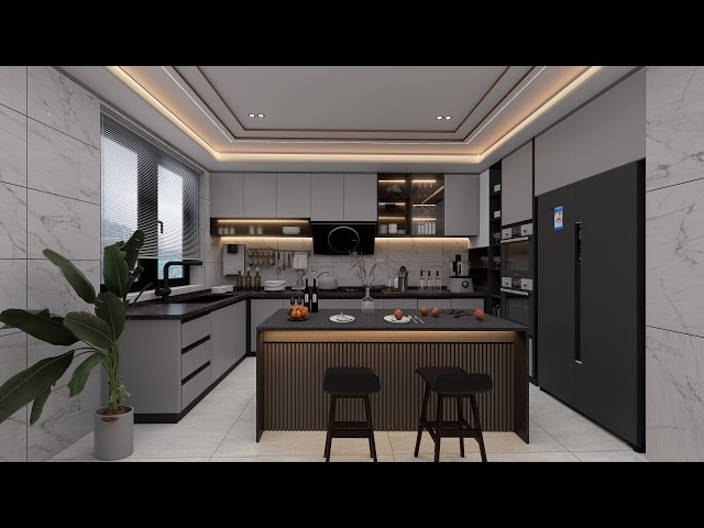 Modern Luxury Kitchen D5 Render Interior Design Visualization