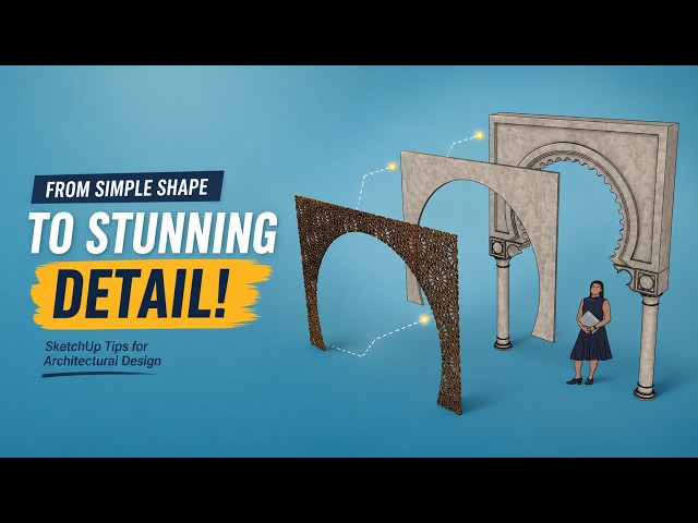 How to Model a Stunning Moorish Horseshoe Arch in SketchUp | Full Tutorial
