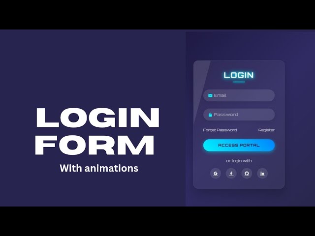Create a NEON Login Form Using HTML and CSS