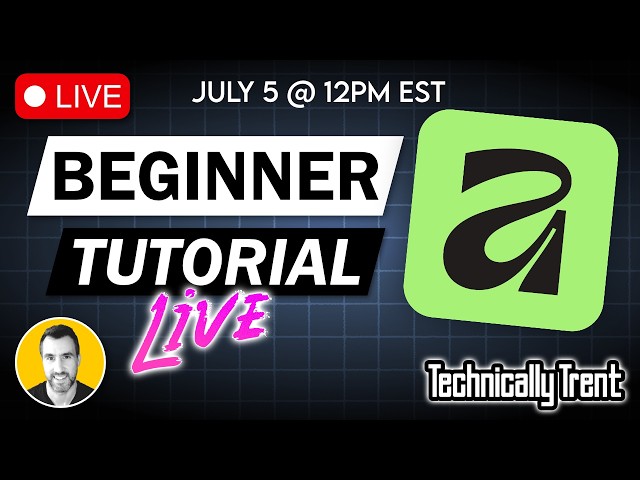 Affinity Tutorial for Beginners - Livestream