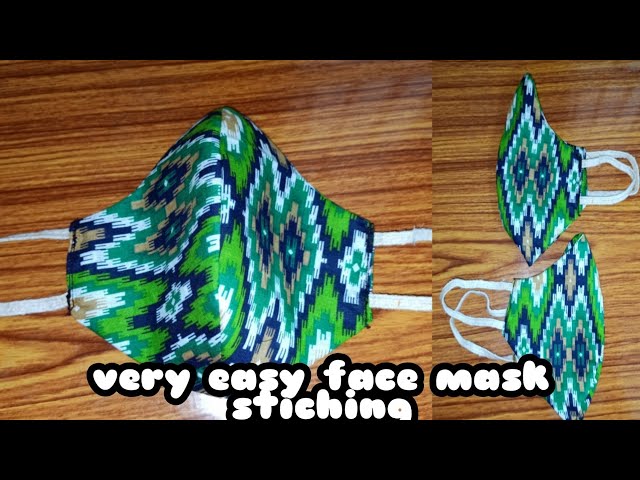 #veryeasyfacemask#stiching#fabricmask very easy face mask stiching method
